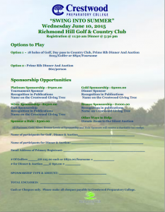 Swing Into Summer Registration Form