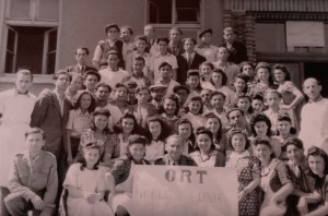 In the Bergen Belsen DP Camp - Judy is in the second row, on the left