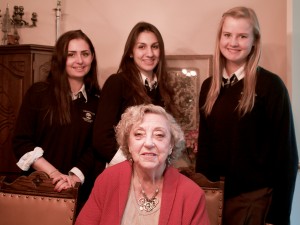 Judy Cohen with Savannah, Kristen and Sarah - Oct. 2012